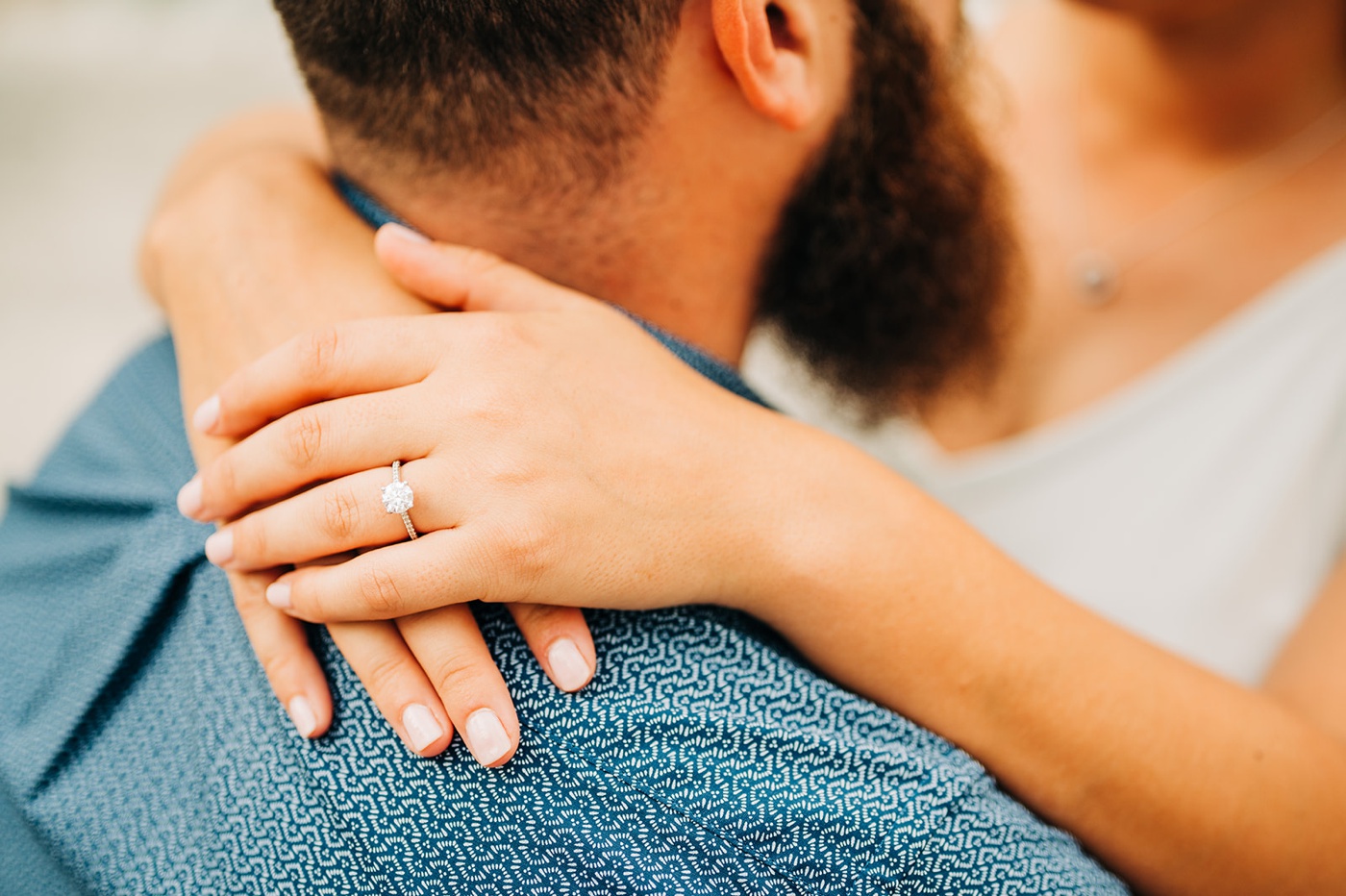 Engagement ring closeup, Indianapolis engagement session