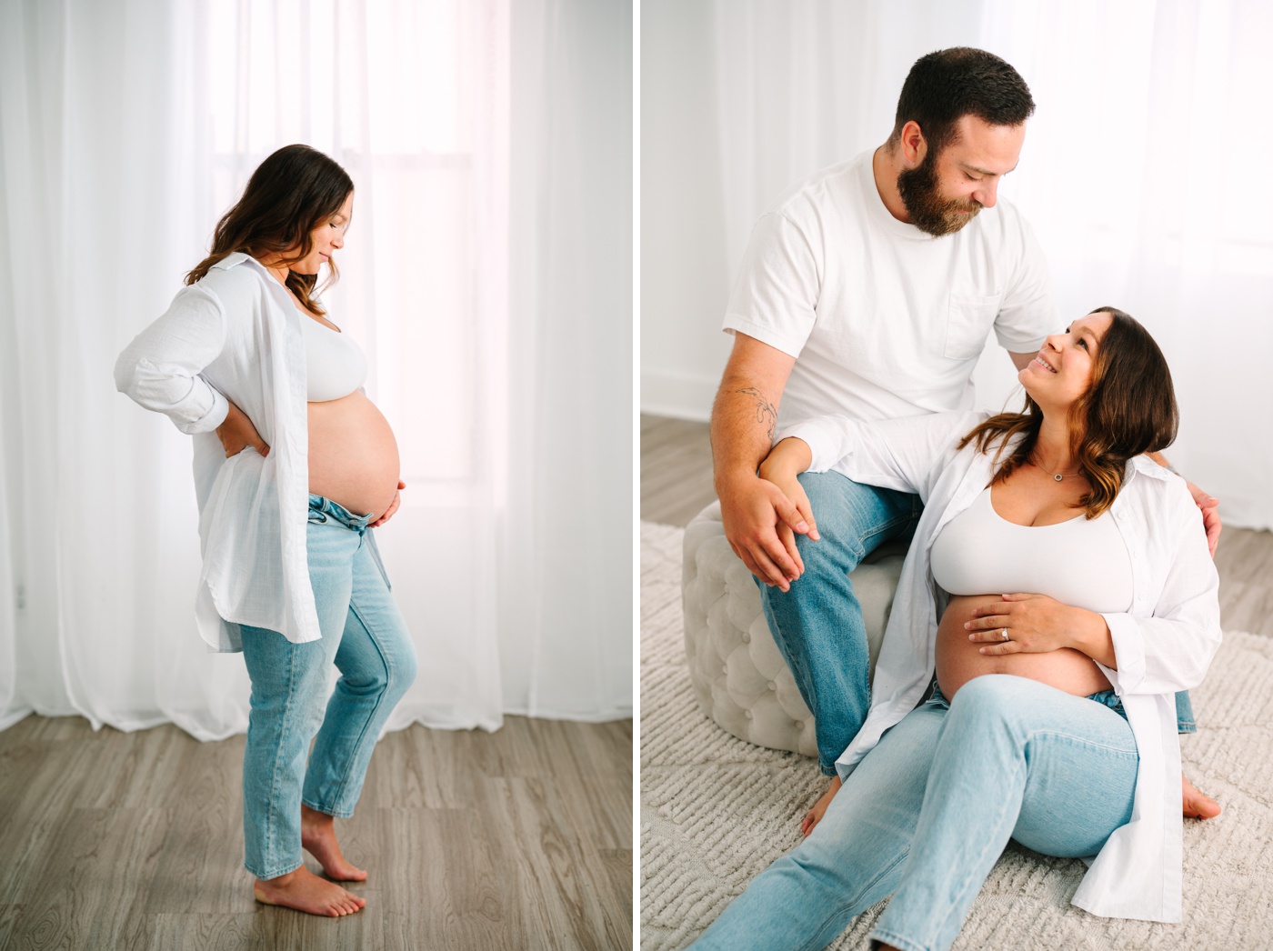 Studio maternity session in Bloomington, IN