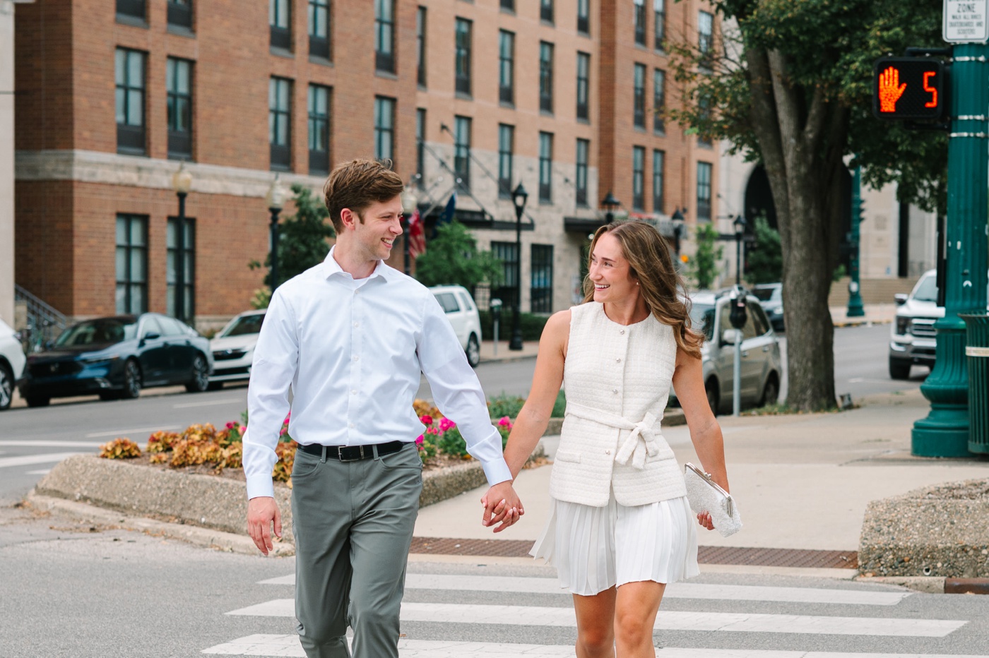Couples portraits in downtown Bloomington