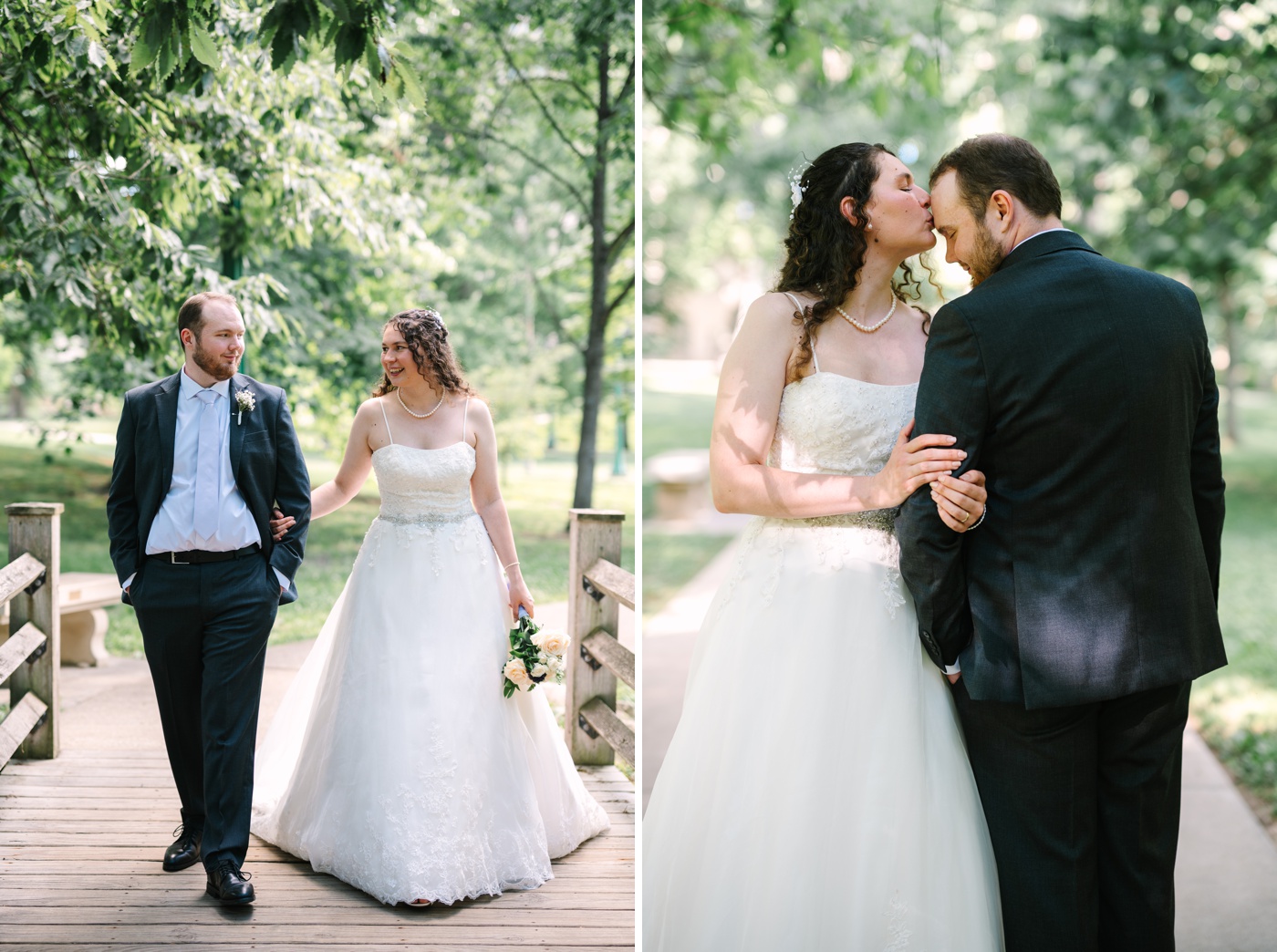Intimate Bloomington wedding with IU campus portraits