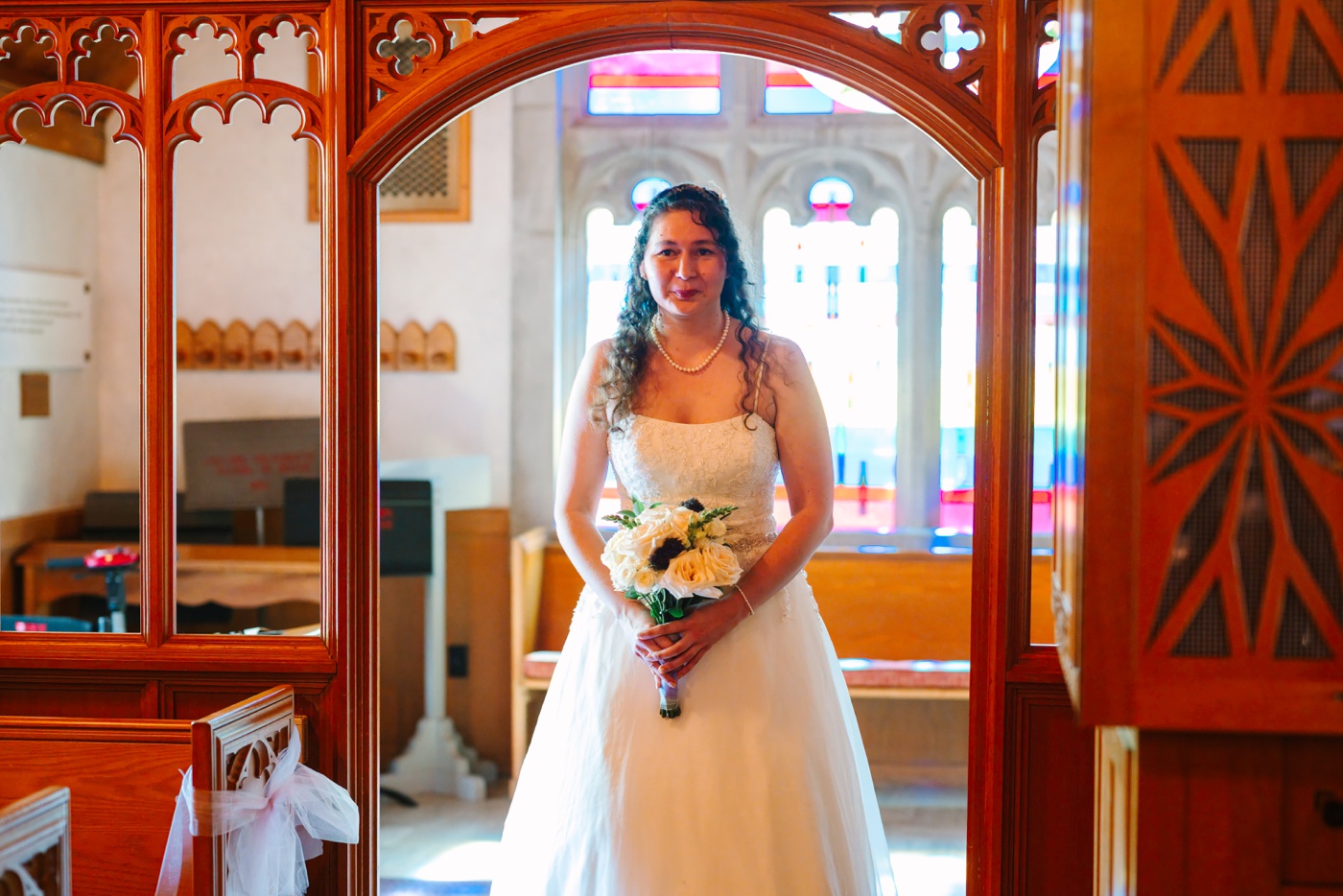 Wedding ceremony at Beck Chapel, Indiana University